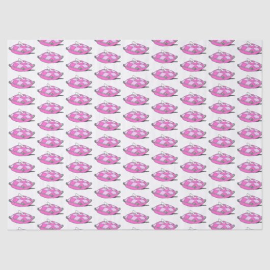 Vintag Cinderella Slipper in Pinks Tissue Paper Tissuepapier (Voorkant)