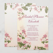  Vintag Floral Pink Blossom Vrijgezellenfeest Kaart (Voorkant / Achterkant)