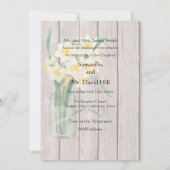 Vintag Mason Jar Daffodil Weddenschap Kaart (Achterkant)