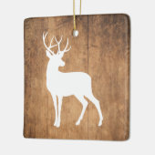 Vintaga Beauty Wood & Deer Keramisch Ornament (Links)