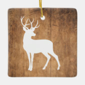 Vintaga Beauty Wood & Deer Keramisch Ornament (Voorkant)