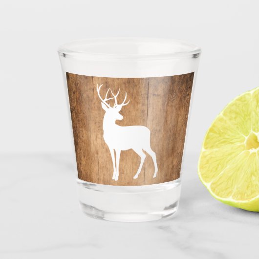 Vintaga Beauty Wood & Deer Shot Glas (Voorkant)