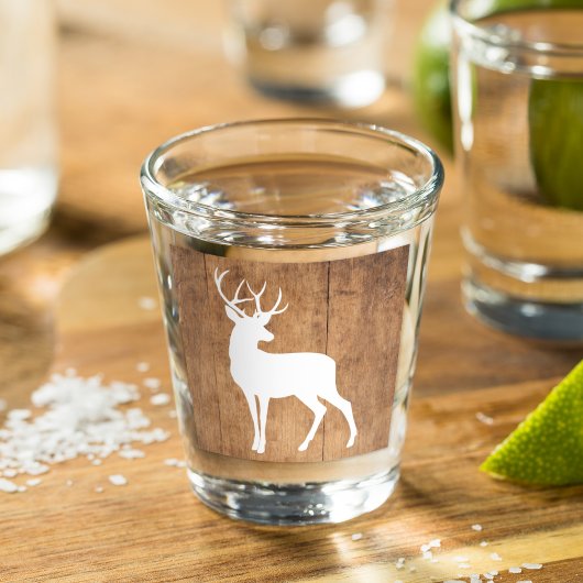 Vintaga Beauty Wood & Deer Shot Glas