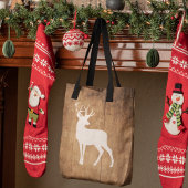 Vintaga Beauty Wood & Deer Tote Bag