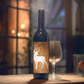 Vintaga Beauty Wood & Deer Wijn Etiket