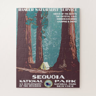 Vintage1938 Sequoia National Park Poster Legpuzzel