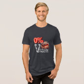 Vintage 0% Veganistisch Verslavingsvoedsel Tri-Blend Shirt (Voorkant volledig)