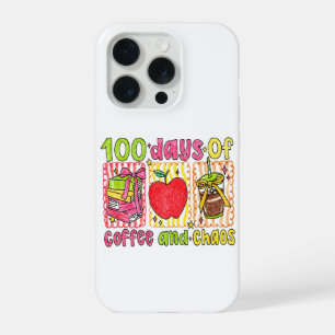Vintage 100 dagen naar school regenboogkrijtje iPhone 15 pro case