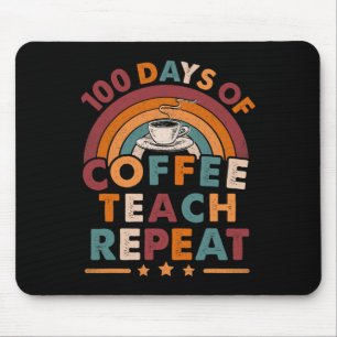 Vintage 100 dagen school voor leerling-koffie-lief muismat