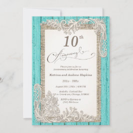 Vintage 10 jaar jubileum kaart