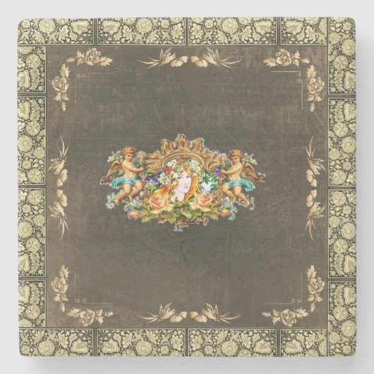 Vintage 114 stenen onderzetter (Voorkant)