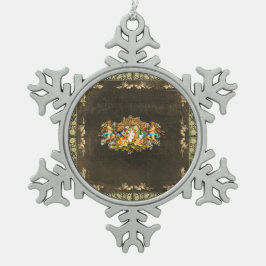 Vintage 114 tin sneeuwvlok ornament