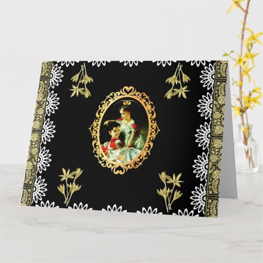 Vintage 115 kaart (Gele Bloem)