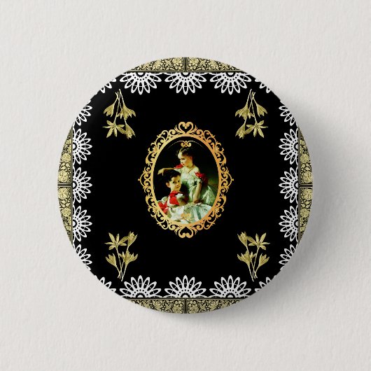 Vintage 115 ronde button 5,7 cm (Voorkant)