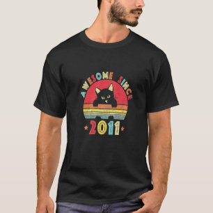 Vintage 11e verjaardag Geweldig sinds 2011 Retro k T-shirt