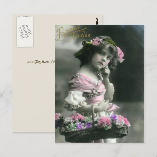 Vintage 12 briefkaart (Voorkant / Achterkant)