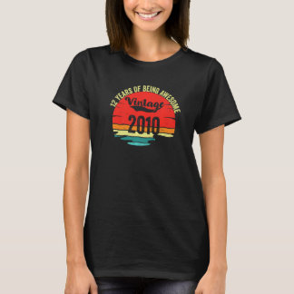 Vintage 12 Years Old Legendary Awesome Birthday 20 T-shirt