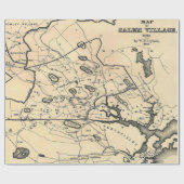 Vintage 1692 Kaart van Salem Massachusetts (1866) Cadeaupapier (Vlak)