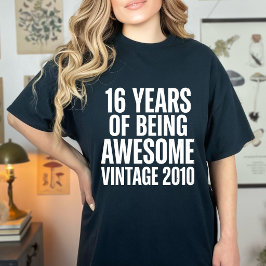 Vintage 16 Jaar Wezen Super 2010 Verjaardag T-shirt