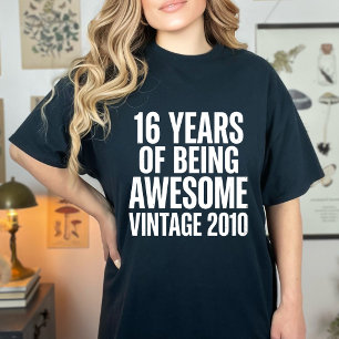 Vintage 16 Jaar Wezen Super 2010 Verjaardag T-shirt