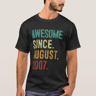 Vintage 16e verjaardag Geweldige sinds augustus 20 T-shirt