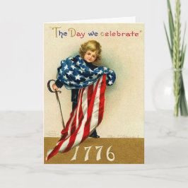 Vintage 1776 - 4 juli Kaart