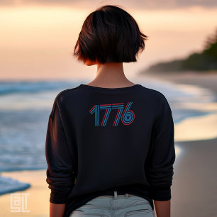 Vintage 1776 Amerika - Krachtige Rode Blauwe Strep T-shirt