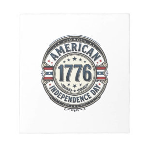 Vintage 1776 Amerikaanse Onafhankelijkheidsdag Shi Notitieblok