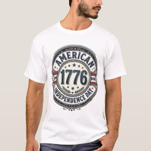 Vintage 1776 Amerikaanse Onafhankelijkheidsdag Shi T-shirt