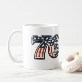Vintage 1776 Amerikaanse vlag nummer 76 Patriotisc Koffiemok