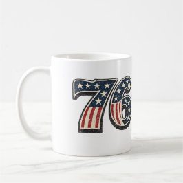 Vintage 1776 Amerikaanse vlag nummer 76 Patriotisc Koffiemok