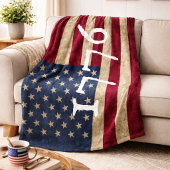 Vintage 1776 Amerikaanse vlag Patriottisch Fleece Deken