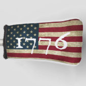 Vintage 1776 Amerikaanse Vlag Patriottisch Golfheadcover (Voorkant)