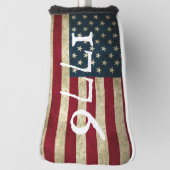 Vintage 1776 Amerikaanse Vlag Patriottisch Golfheadcover (Draai 90)