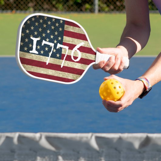 Vintage 1776 Amerikaanse Vlag Patriottisch  Pickleball Paddle (Insitu)