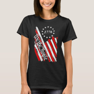 Vintage 1776 Amerikaanse Vlag We The People USA 4 T-shirt
