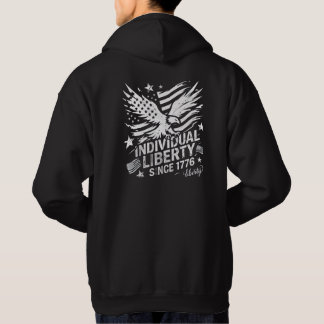 Vintage 1776 Onafhankelijkheidsdag Gedecoreerd Emb Hoodie