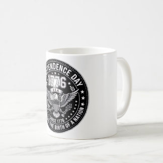Vintage 1776 Onafhankelijkheidsdag Gedecoreerd emb Koffiemok