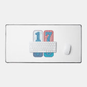 Vintage 1776 Patriottische Patchwork Bureaumat (Keyboard & Muis)