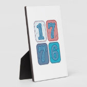 Vintage 1776 Patriottische Patchwork Fotoplaat (Zijkant)