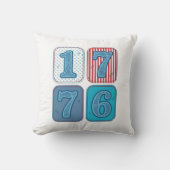 Vintage 1776 Patriottische Patchwork Kussen (Voorkant)