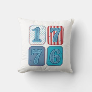 Vintage 1776 Patriottische Patchwork Kussen