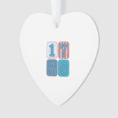 Vintage 1776 Patriottische Patchwork Ornament (voorkant)