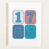 Vintage 1776 Patriottische Patchwork Planner (Voorkant)