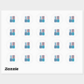 Vintage 1776 Patriottische Patchwork Ronde Sticker (Vel)