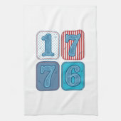 Vintage 1776 Patriottische Patchwork Theedoek (Verticaal)
