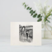 Vintage 1800 Barn Swallow Martin Bird Swallows Briefkaart (Staand voorkant)