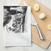 Vintage 1800 Camel - Egyptische Sjabloon van kamel Theedoek (Quarter Fold)