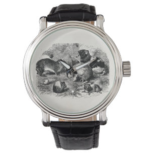 Vintage 1800-cavia's van het kruideniersras horloge