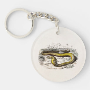 Vintage 1800s Cobra Snake Retro Cobras Drawing Sleutelhanger